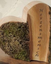 Holzrinde Herzensmensch
