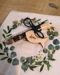 ein Fisch als Namensschild