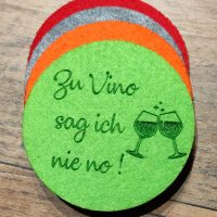 Filzunterleger mit individueller Beschriftung