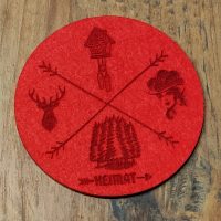 Filzunterleger mit individueller Beschriftung